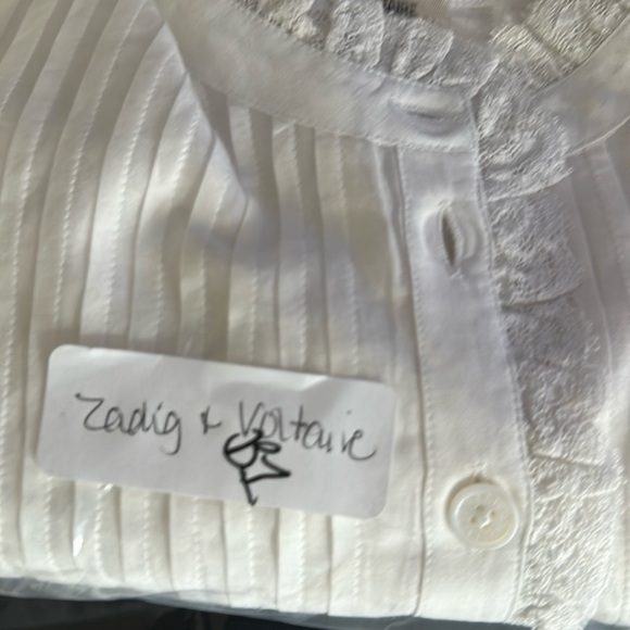 NWT ZADIG&VOLTAIRE XS Timmy Tomboy ruffled designer blouse feminine modern prep - Picture 13 of 16
